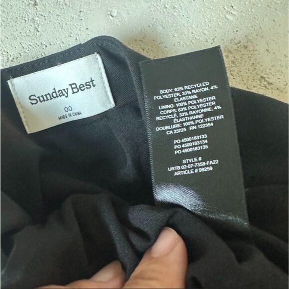 Aritzia Sunday‎ Best Tatiana Skirt High-Waisted Acid Wash Mini Skirt Size 00 - Picture 5 of 7